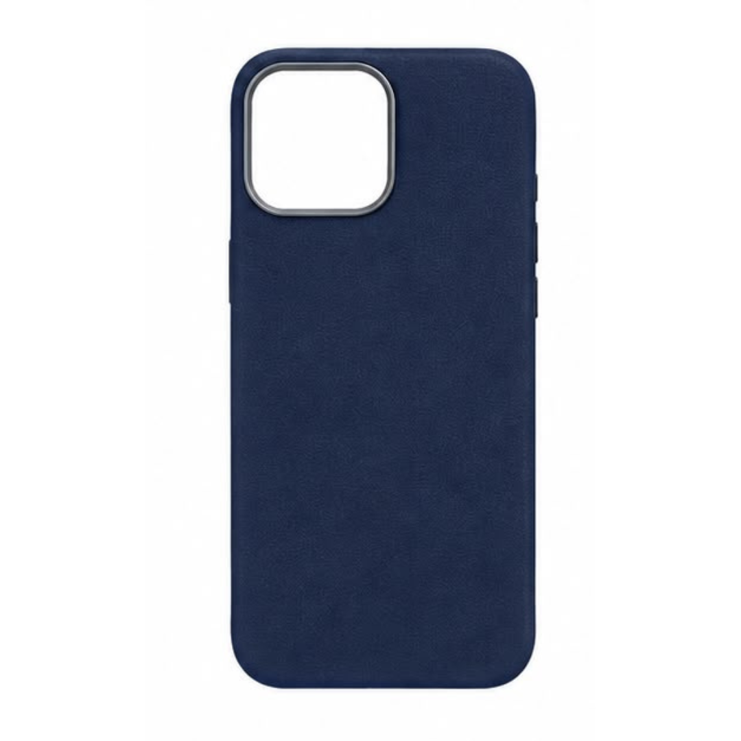 Estuche Cuerina Sencillo Iphone 16 Pro Max Azul Oscuro
