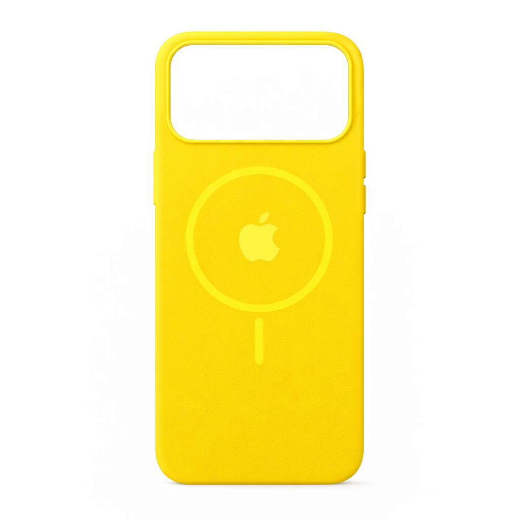 Estuche silicona MagSafe iPhone 17 pro Amarillo