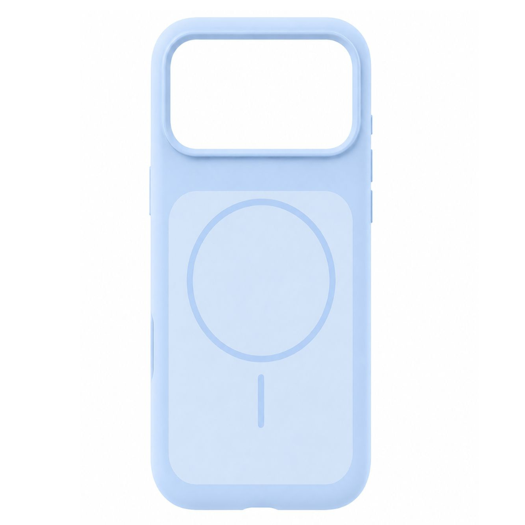 Estuche Iphone 17 Pro Silicona Luxe Azul Claro