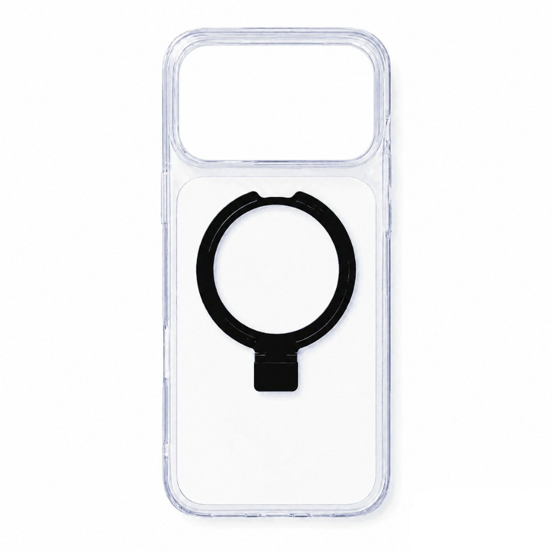 Estuche iPhone 18 pro Max con soporte metálico negro