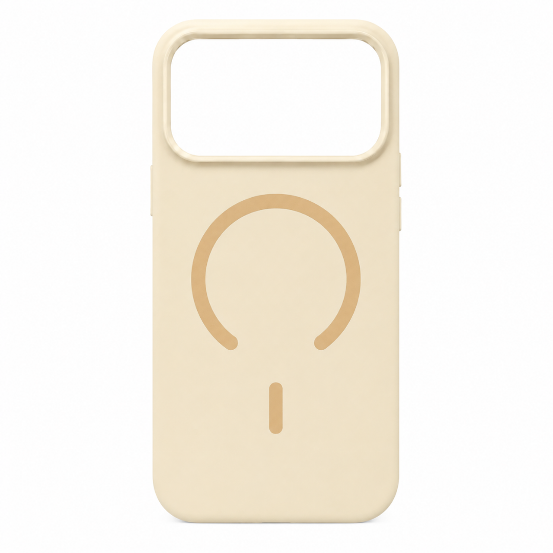 Estuche iPhone 18 pro Max silicona MagSafe amarillo