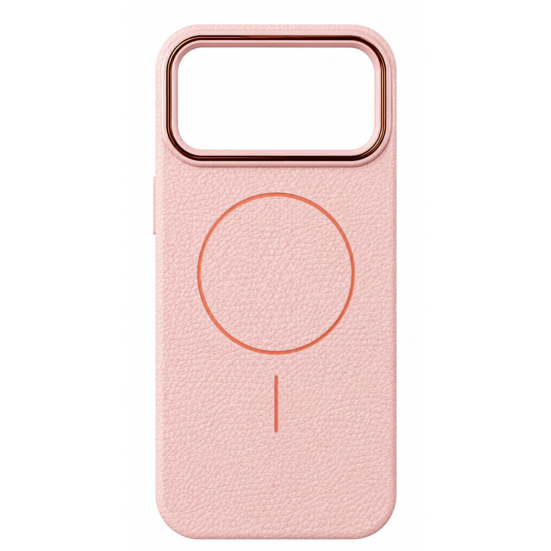 Estuche Iphone 17 Pro Max Textura Rosa Pastel Con Magsafe