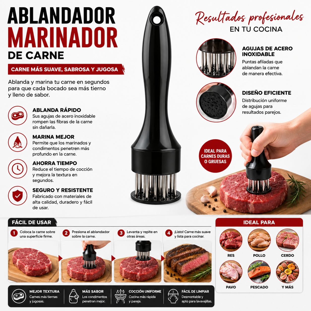 Ablandador Marinador de Carne
