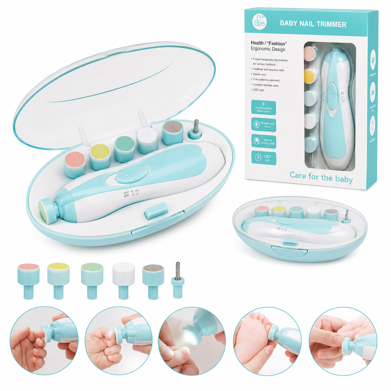 Lima Eléctrica Bebe Kit cortaúñas Eléctrico