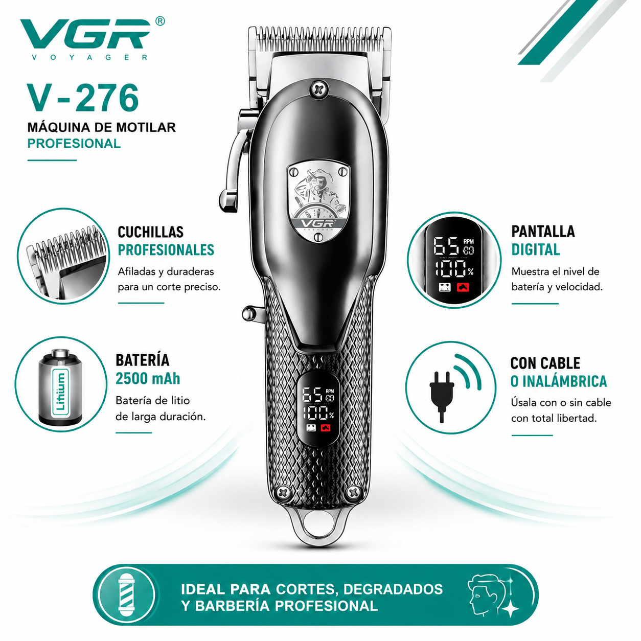 Máquina metálica de motilar profesional 276