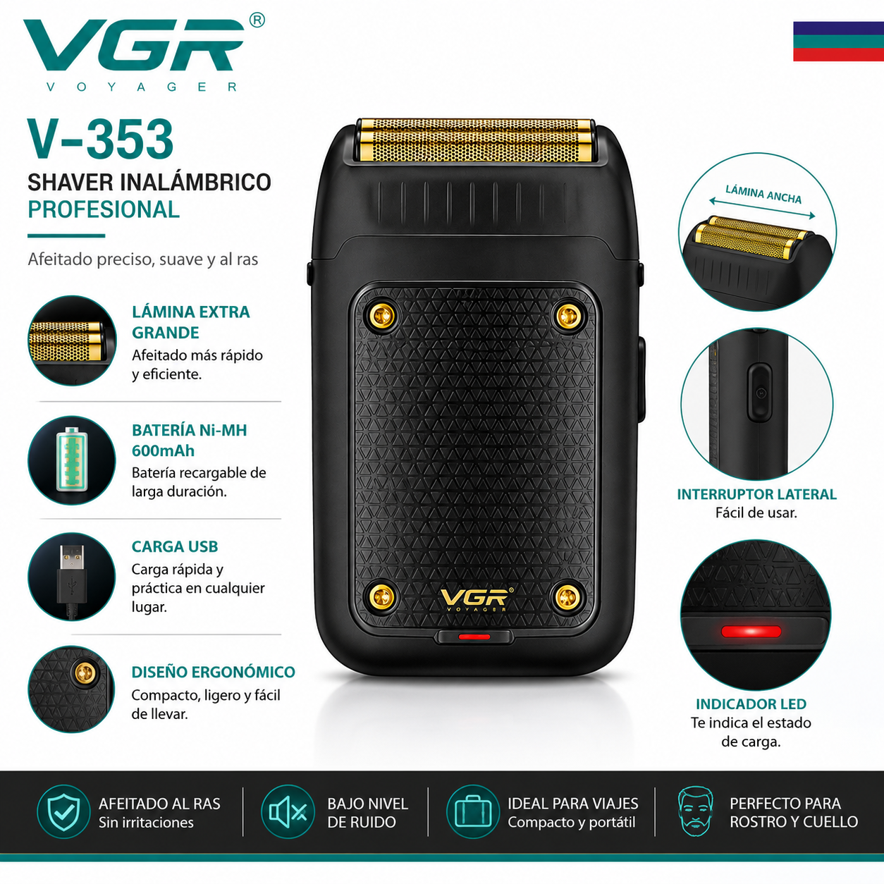 Shaver inalámbrico Vgr 353
