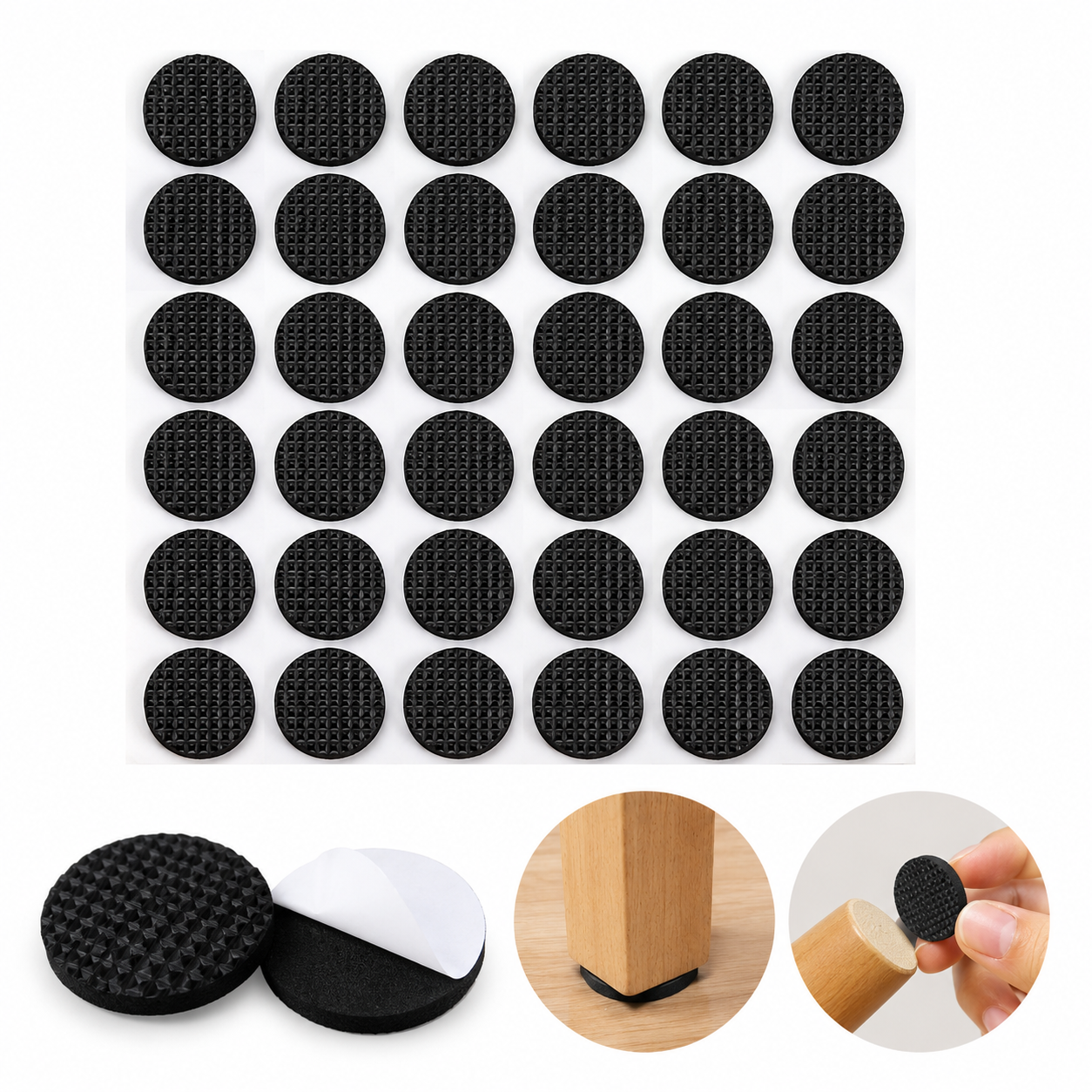Protectores Superficie Almohadillas Autoadhesivas Patas Muebles 36pcs