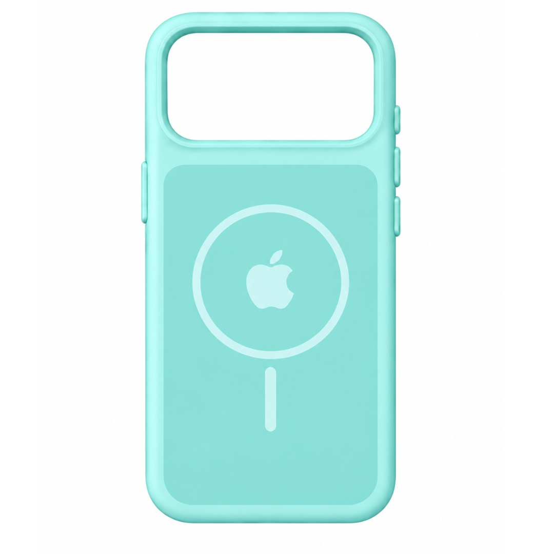 Estuche Iphone 17 Pro/18 Pro Silicona Luxe Aguamarina Con Logo