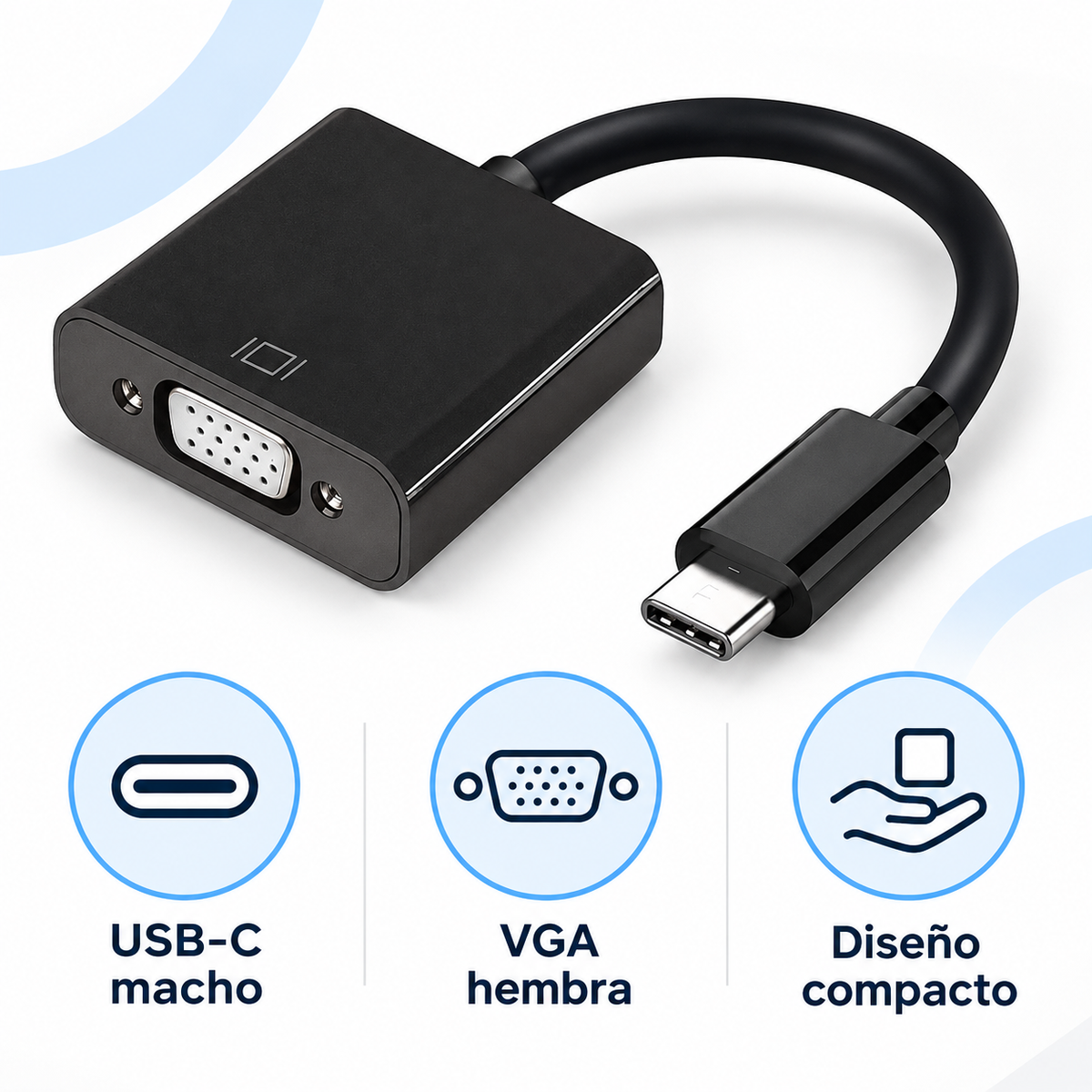 Adaptador Tipo C a VGA Hembra