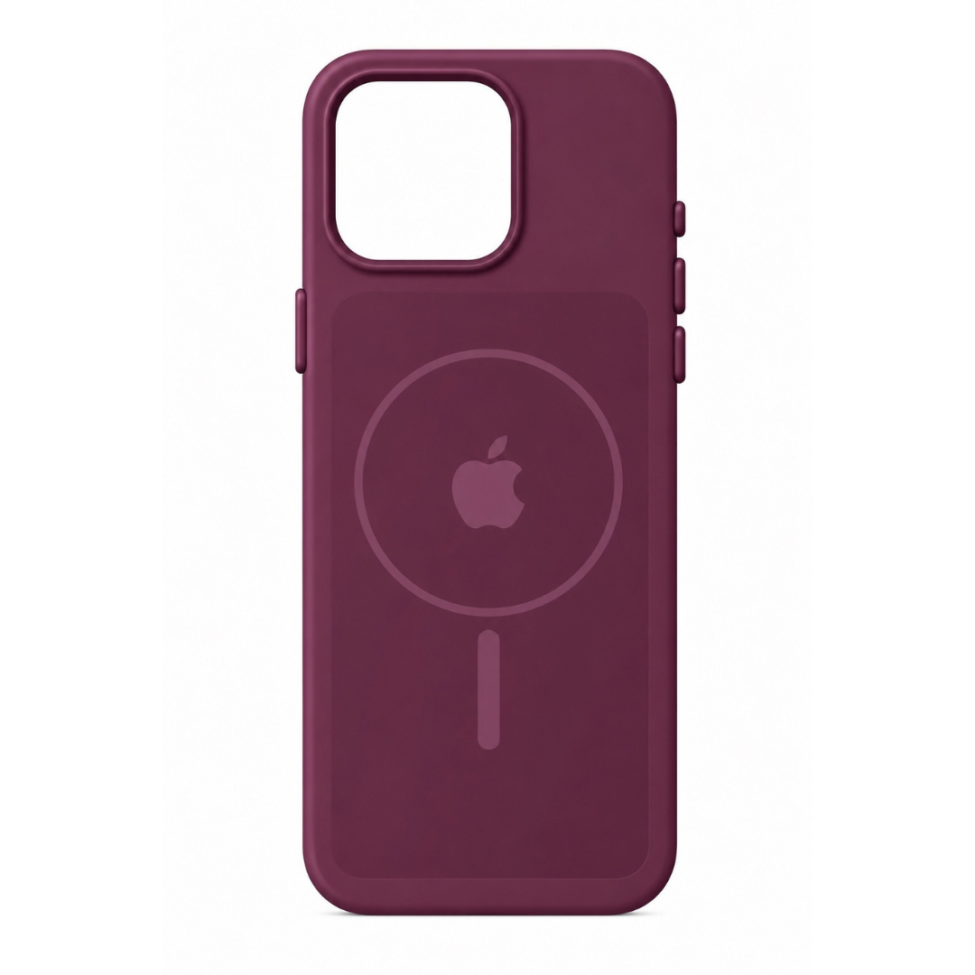 Estuche Iphone 16 Pro Max Silicona Luxe Morado Oscuro Con Logo