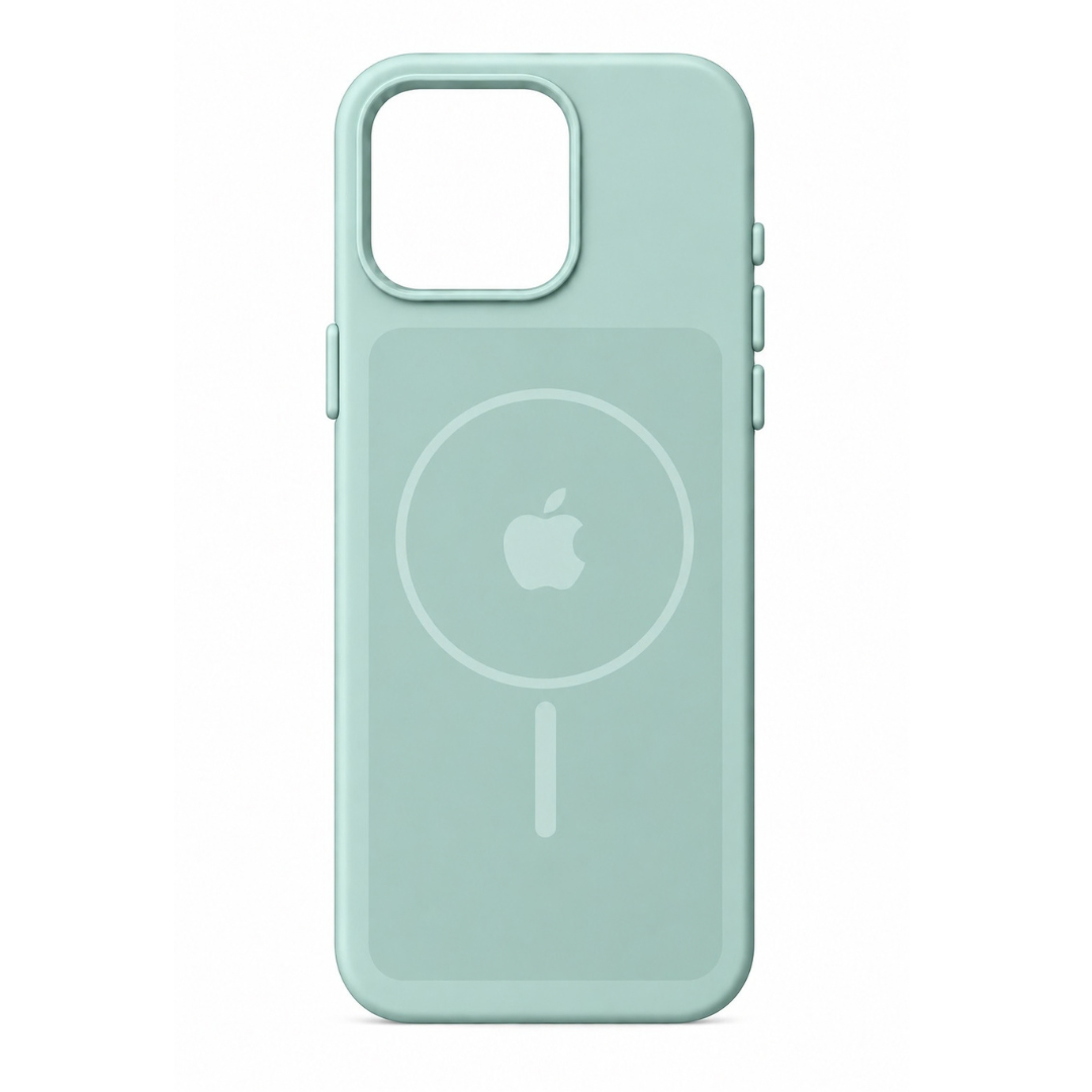 Estuche Iphone 16 Pro Max Silicona Luxe Aguamarina Con Logo