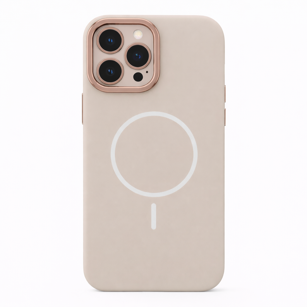 Estuche Iphone 16 Pro Max Premium Magsafe Con Protección De Cámara Beige