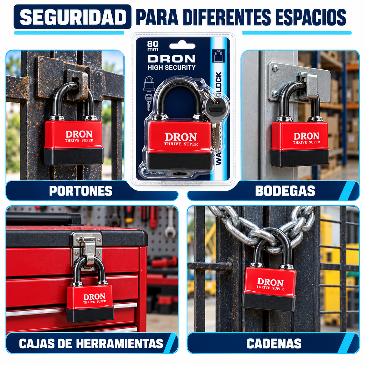 Candado 80mm Alta Seguridad