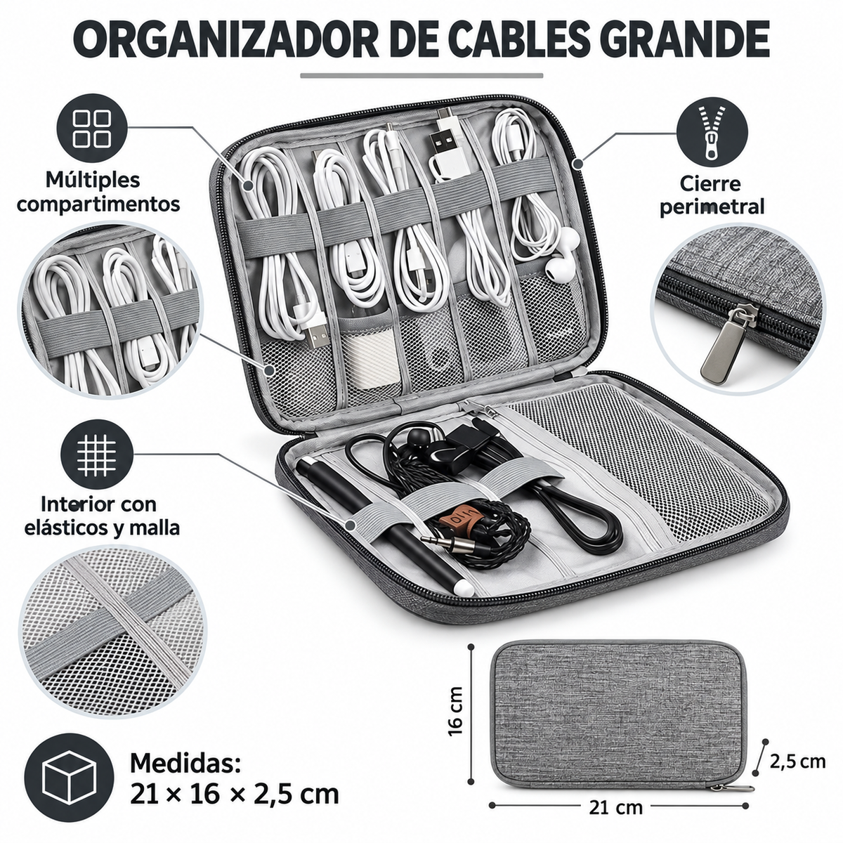 Organizador de Cables Grande