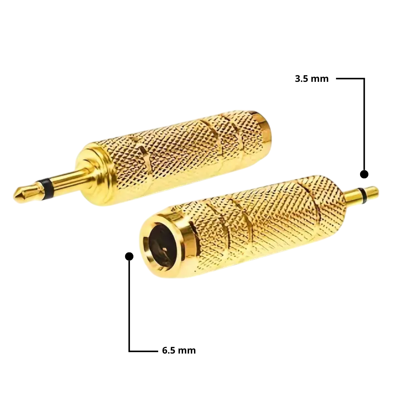 Adaptador Convertidor De Audio Jack 6.5mm A 3.5mm