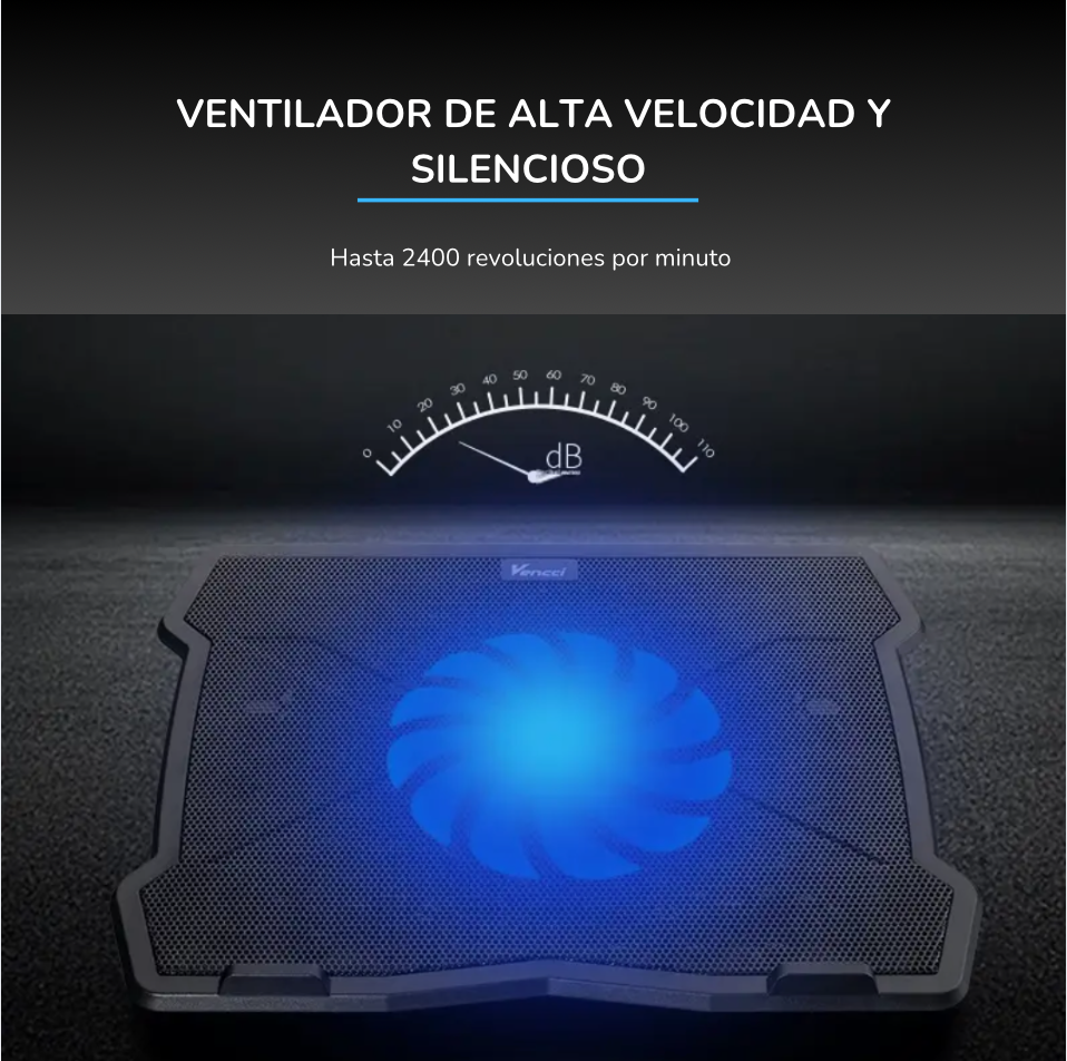Base Refrigerante Portátil Plegable Con Ventilador
