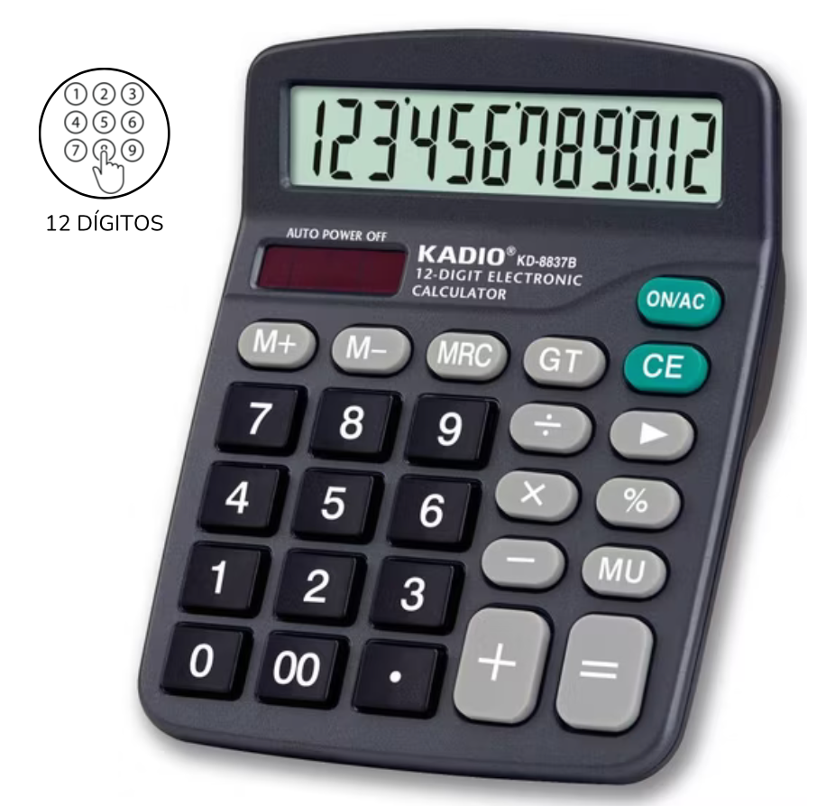 Calculadora Kadio 12 Dígitos Kd-8837b