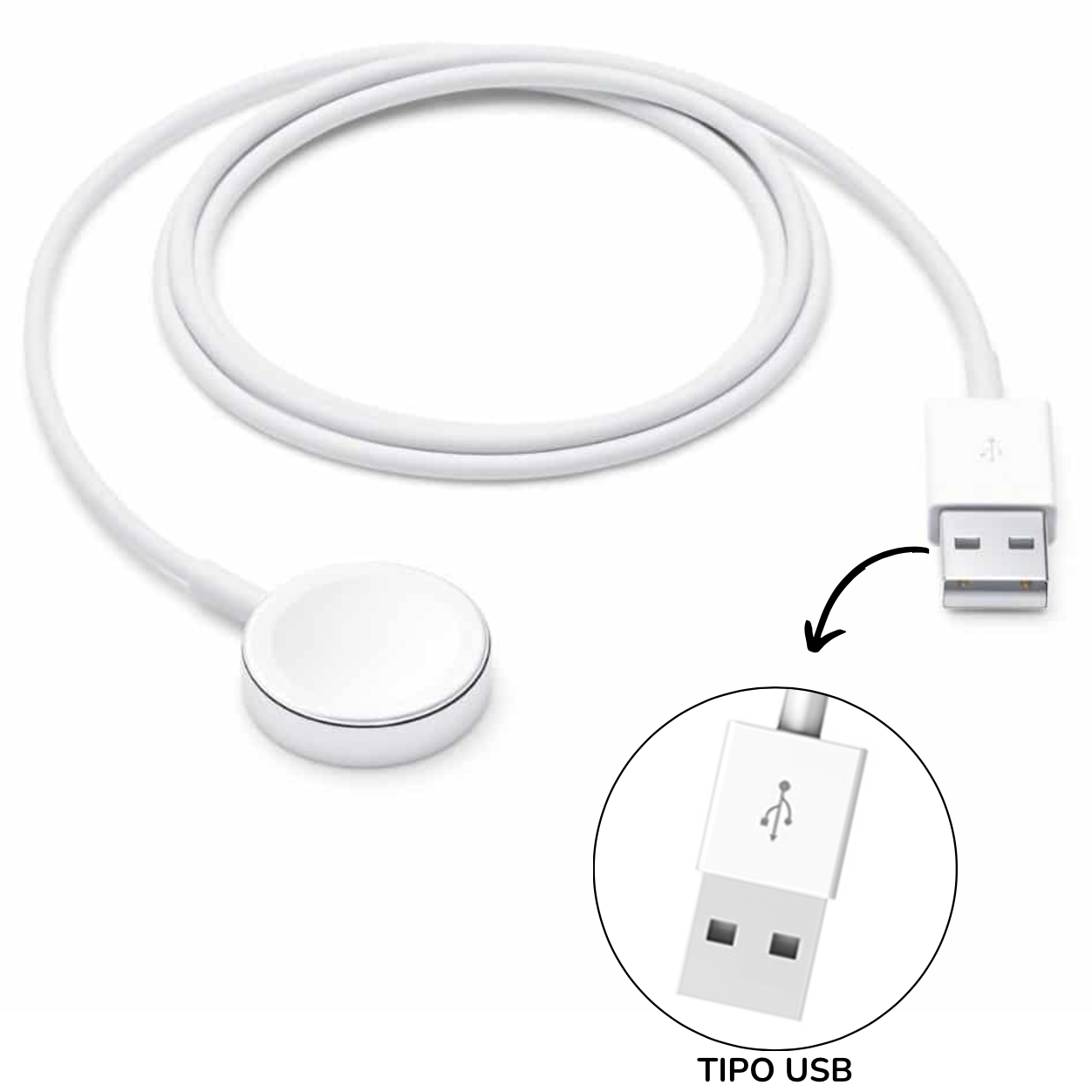 Cargador Apple Watch Tipo Usb 1m Genérico