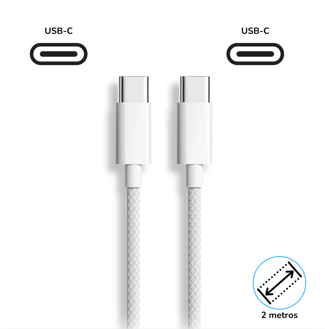 Cargador Iphone Tipo C Cable 2 Metros