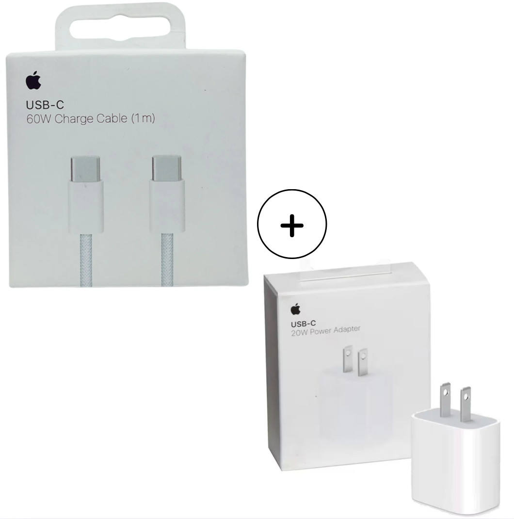 Cargador Completo Iphone Tipo C De 25w Genérico Como Cubo + Cable