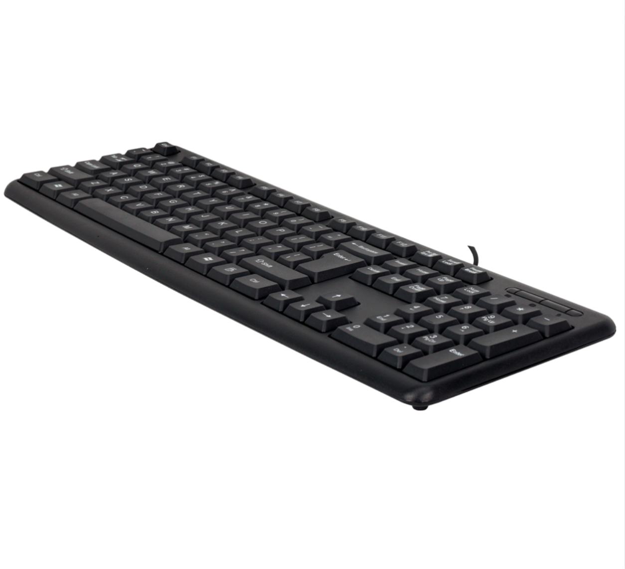 Teclado Para Pc Usb Negro Oficina