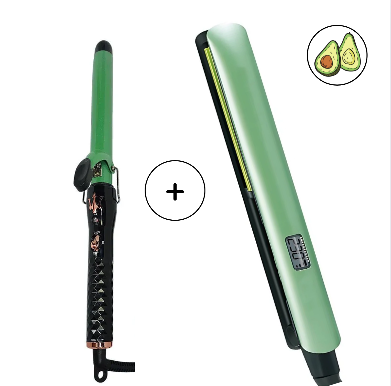 Combo Plancha Y Encrespador Aguacate