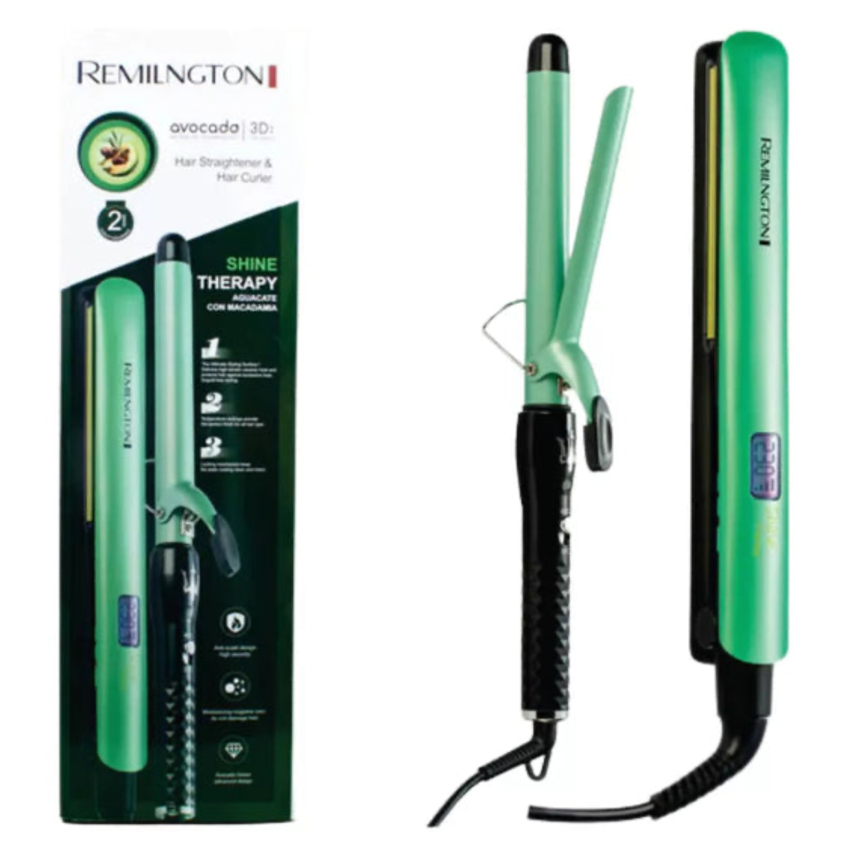 Avocado Flat Iron and Curler Combo
