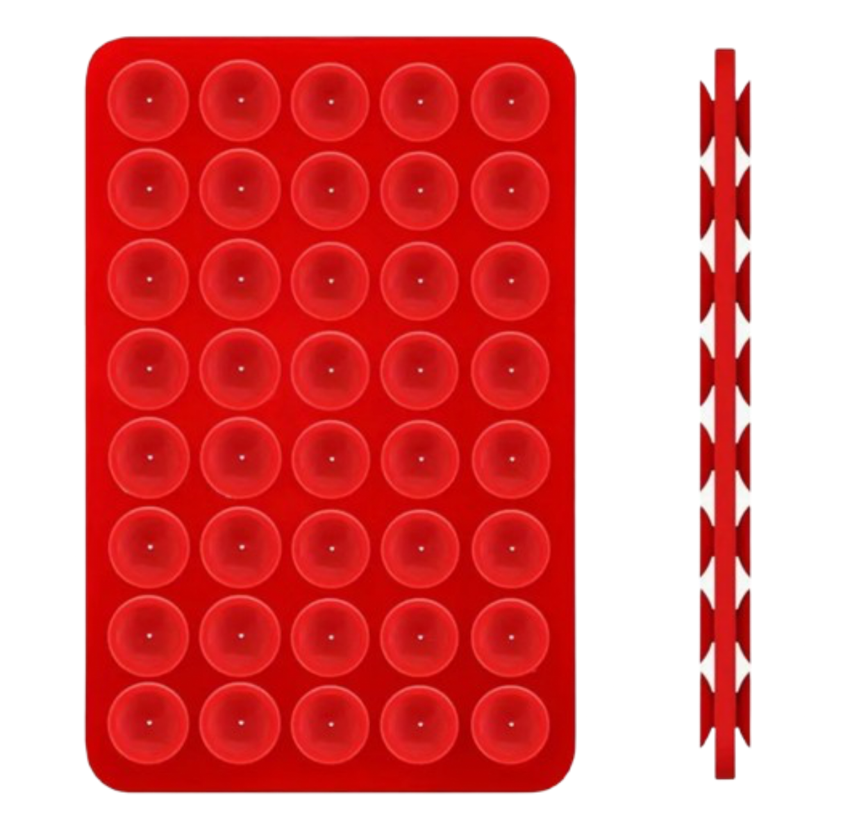Soporte Celular Chupitos De Succión Silicona Rojo