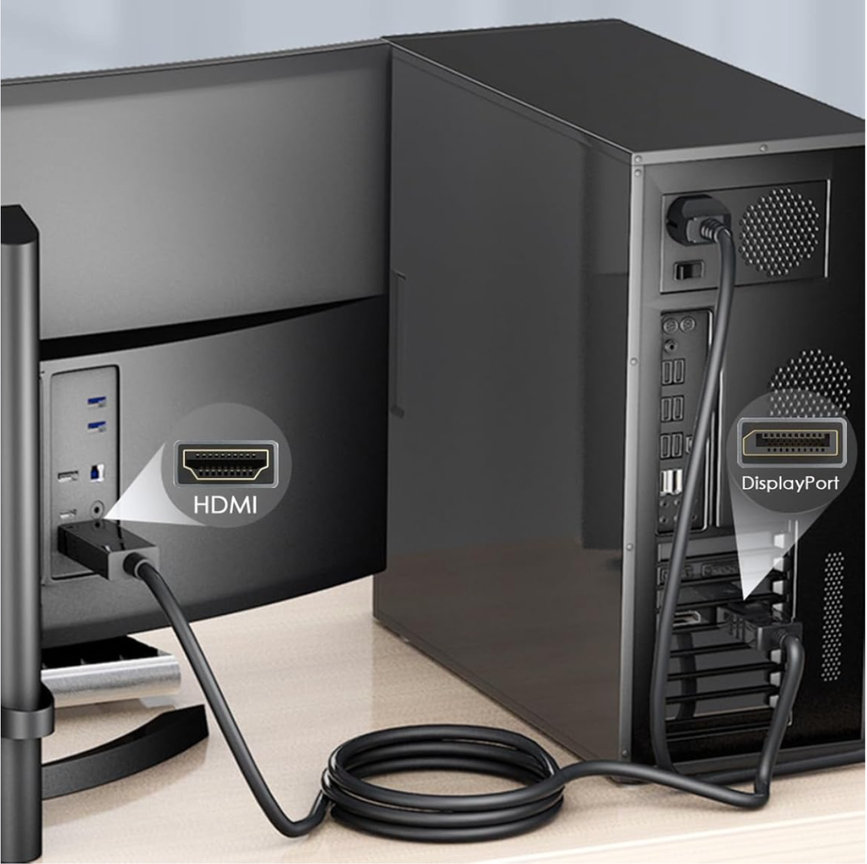 DisplayPort to HDMI cable