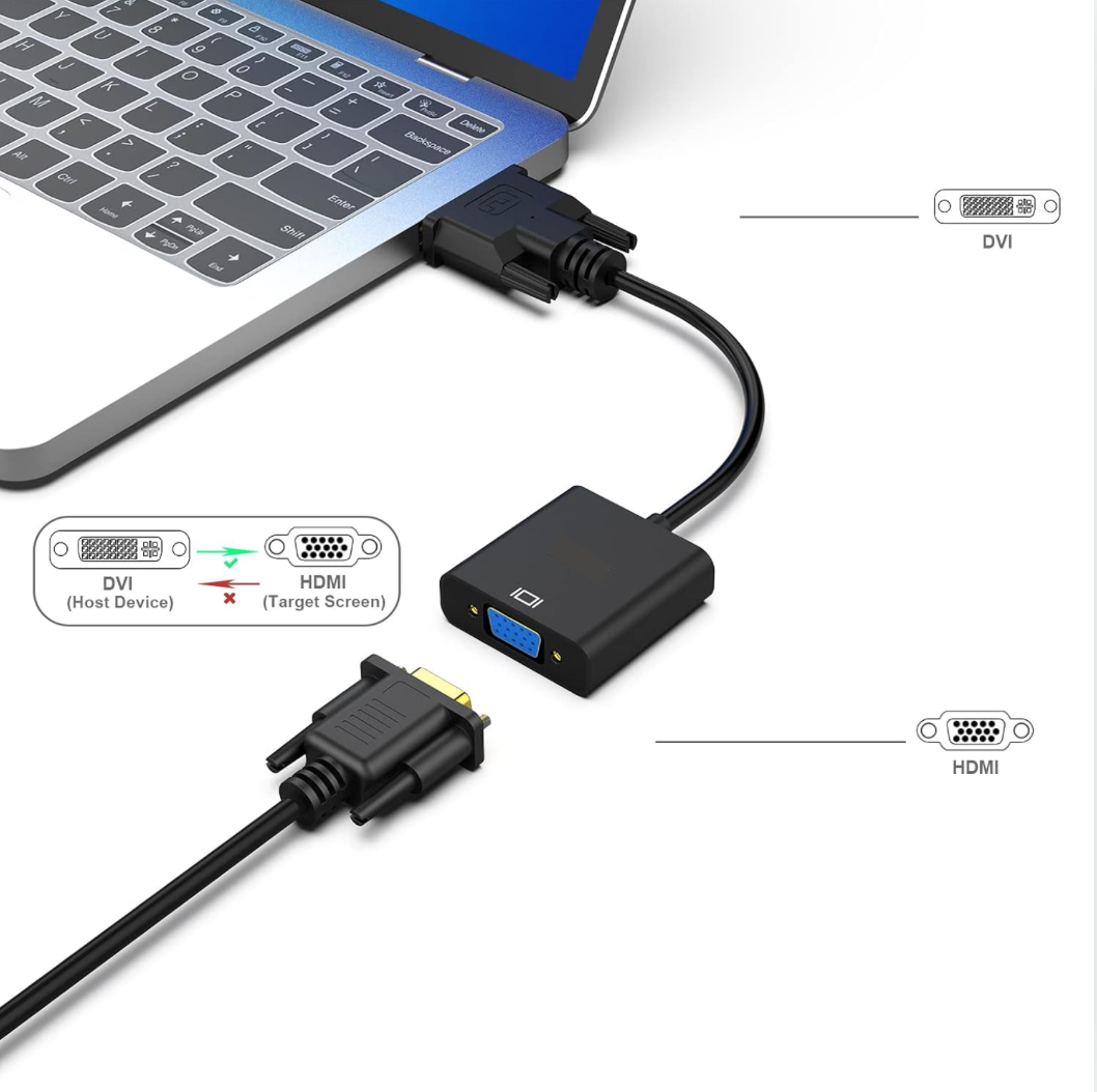 Adaptador Convertidor DVI a VGA