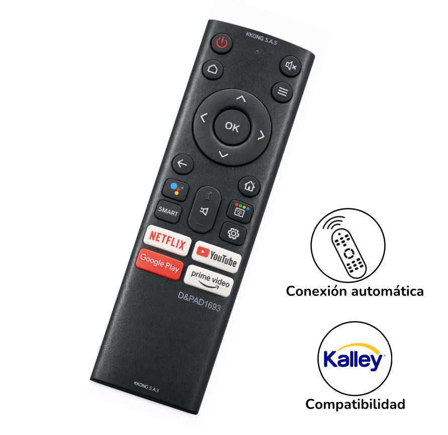 Control Remoto Kalley Con Smart Tv Sin Voz