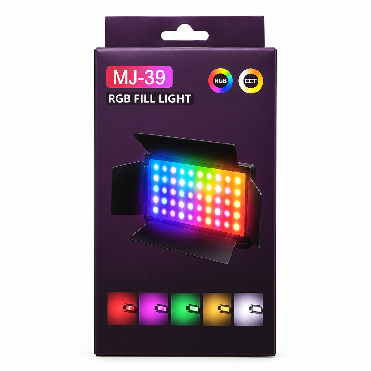 Panel Clip Celular Y Computador Multicolor Blanco, Cálido Y Rgb Mj-39