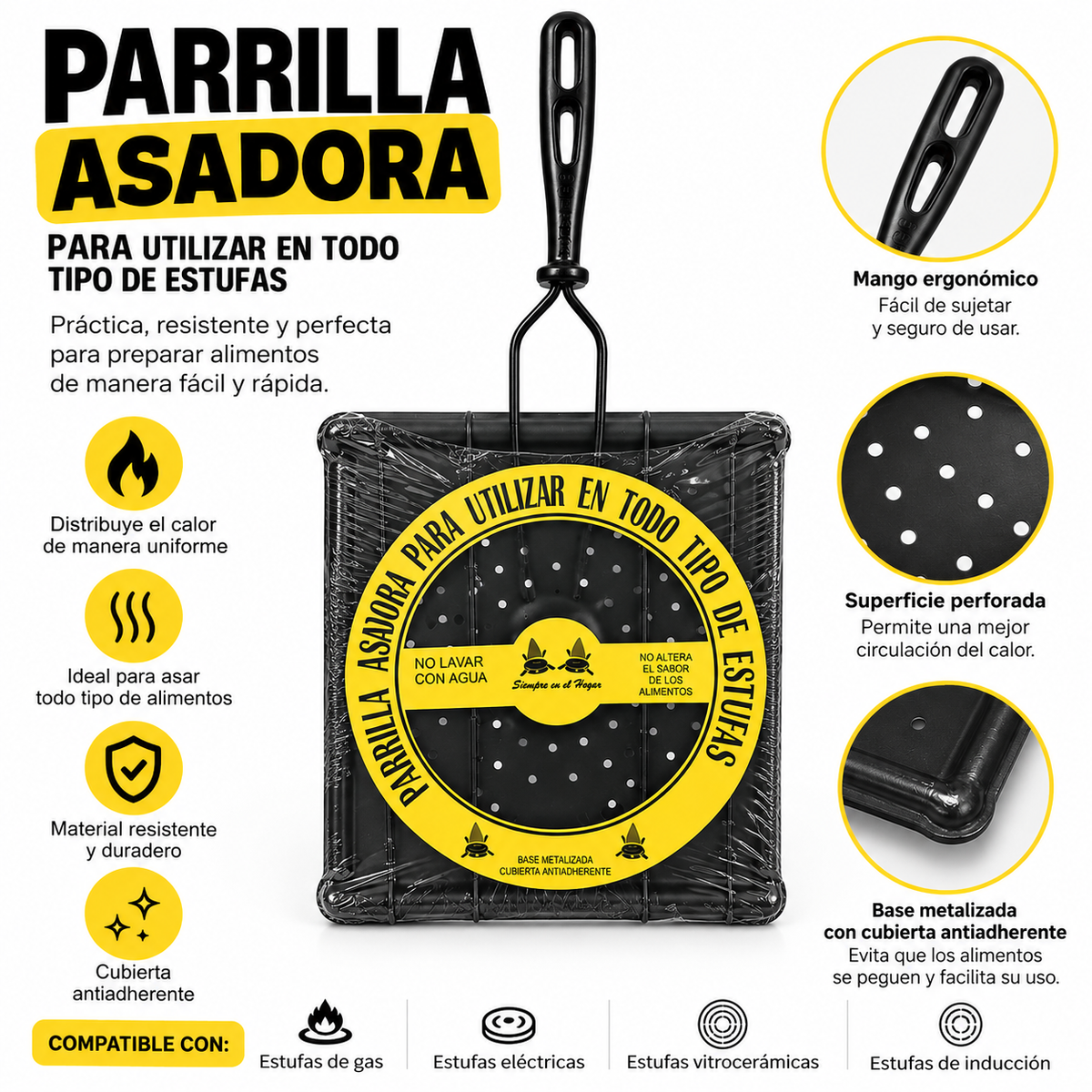 Parrilla De Arepa Cuadrada