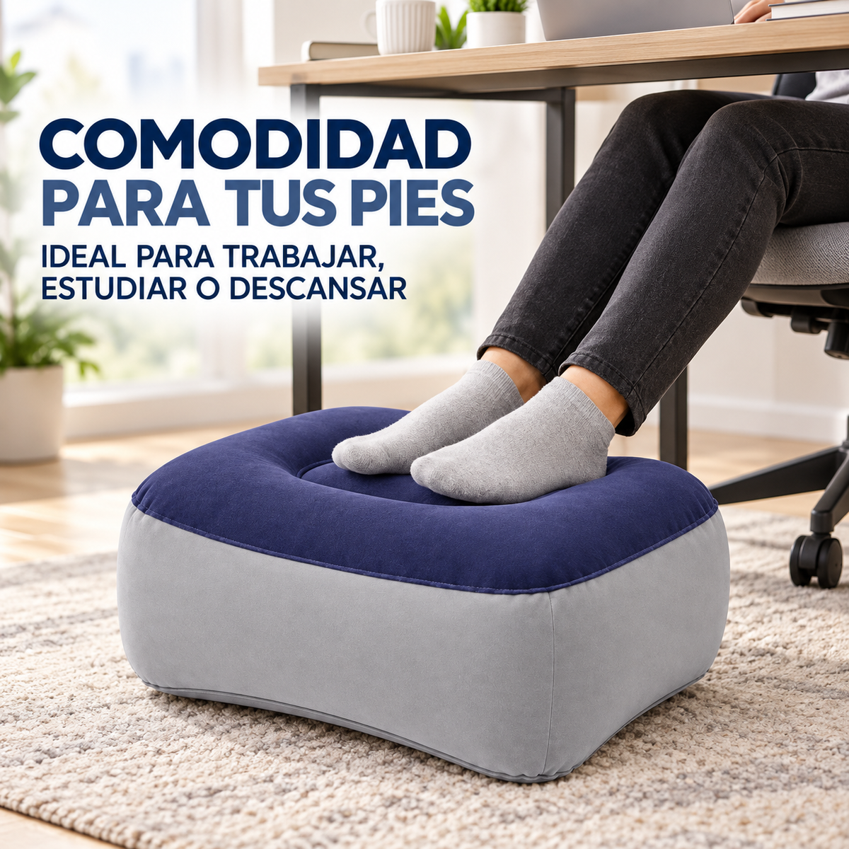 Reposapiés Inflable Cojín de Aire