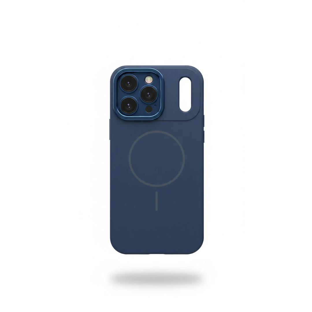 Estuche Iphone 17 Pro Max Premium Magsafe Con Protección De Cámara Azul