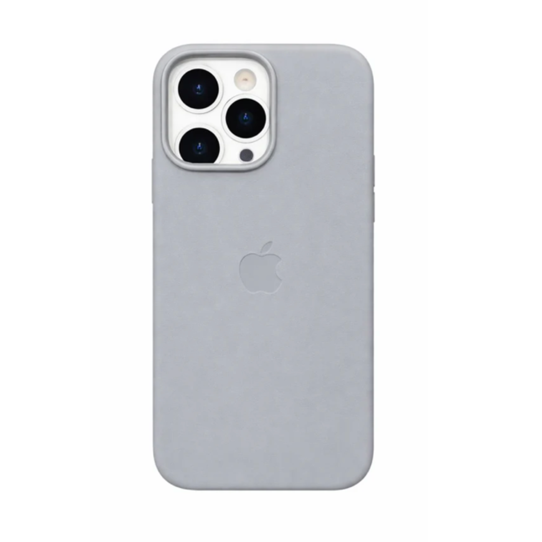 Estuche Iphone 16 Pro Max Cuerina Gris Con Magsafe