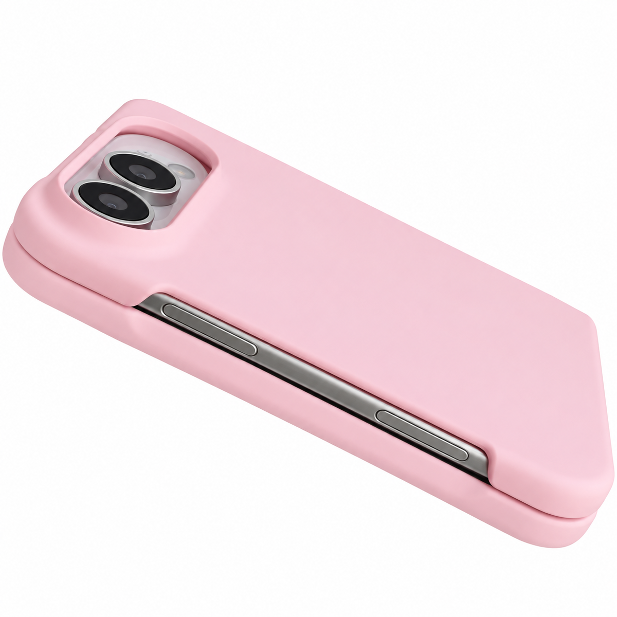 Estuche Iphone Dúo Iphone Fold Silicona Rosada