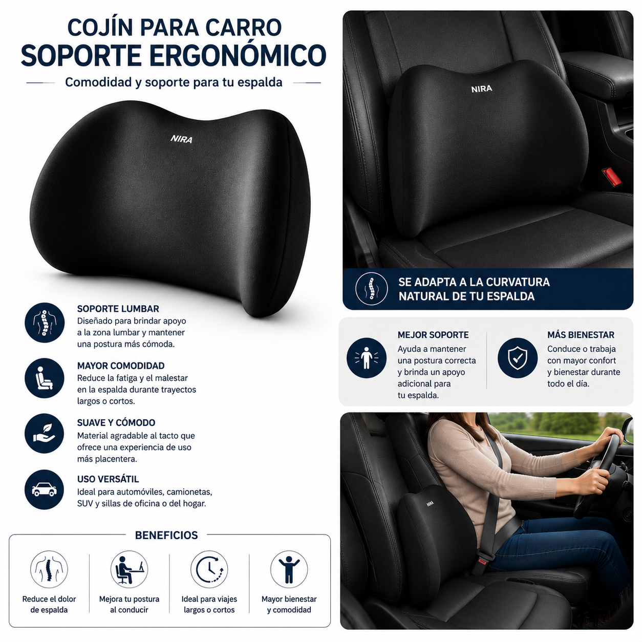 Cojín para Carro Soporte Ergonómico