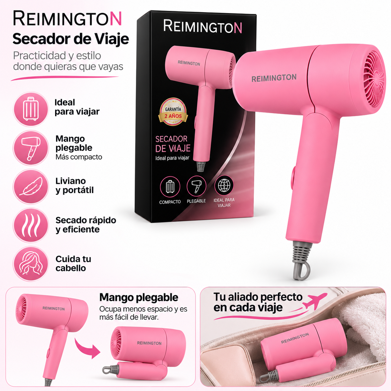 Secador viajero Reimington