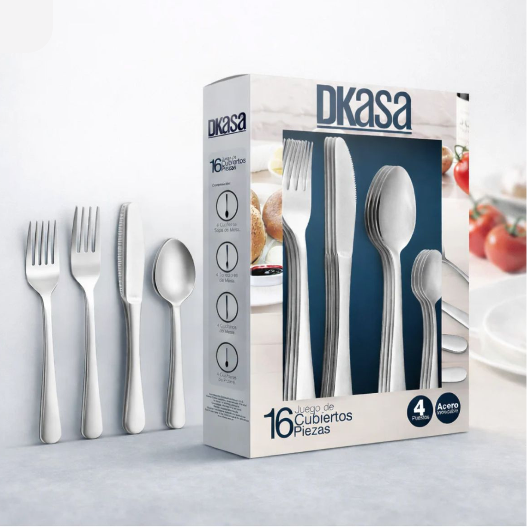 Juego de Cubiertos 16 piezas Dkasa Simplicity