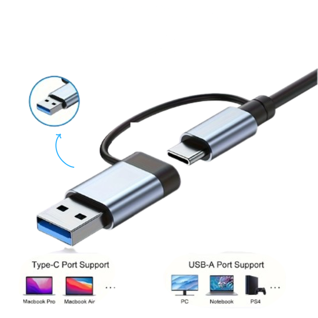 Adaptador 8 en 1 Multipuerto con Audio y Sd/Micro Sd
