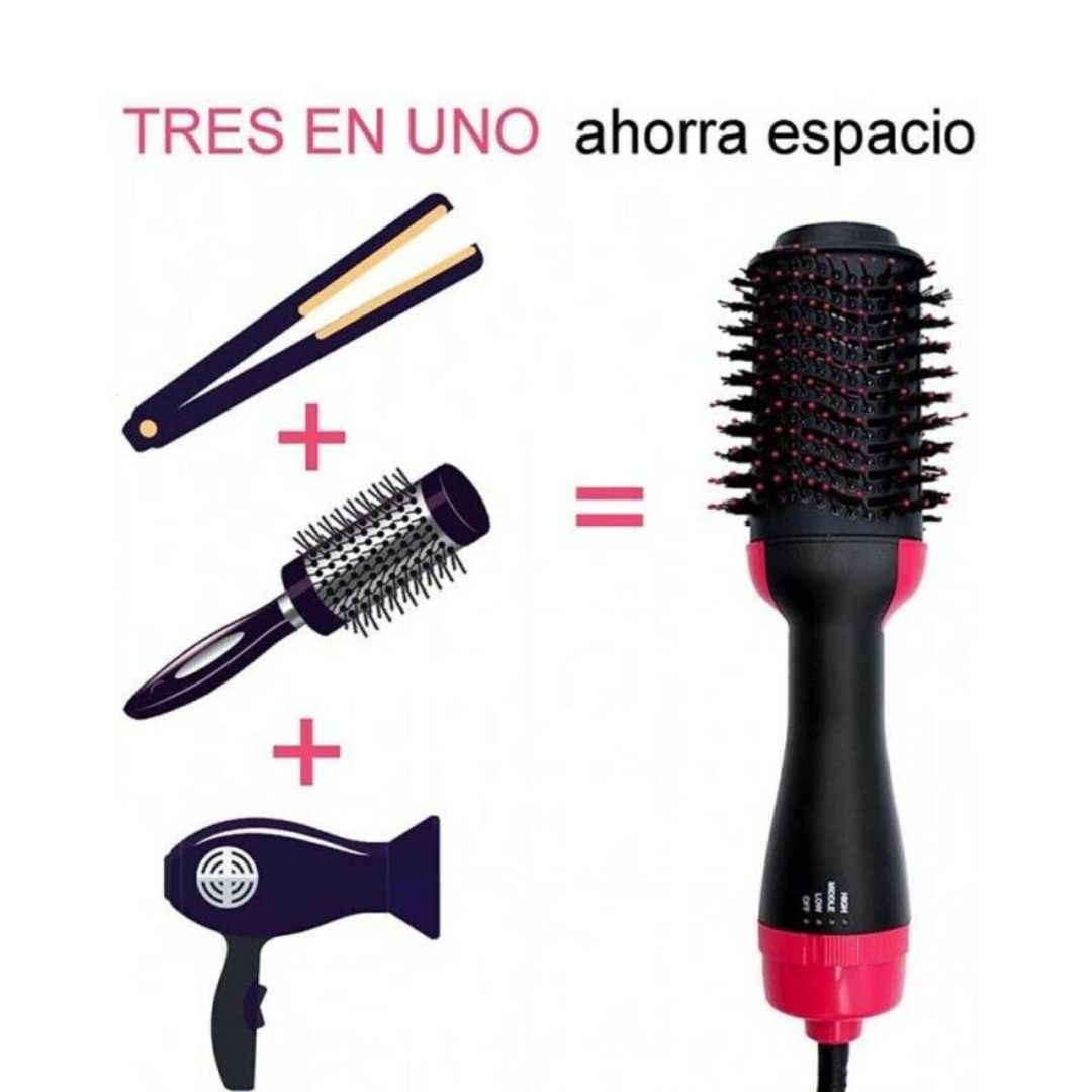 Cepillo Secador Giratorio De Aire Caliente Para Cabello One - Step