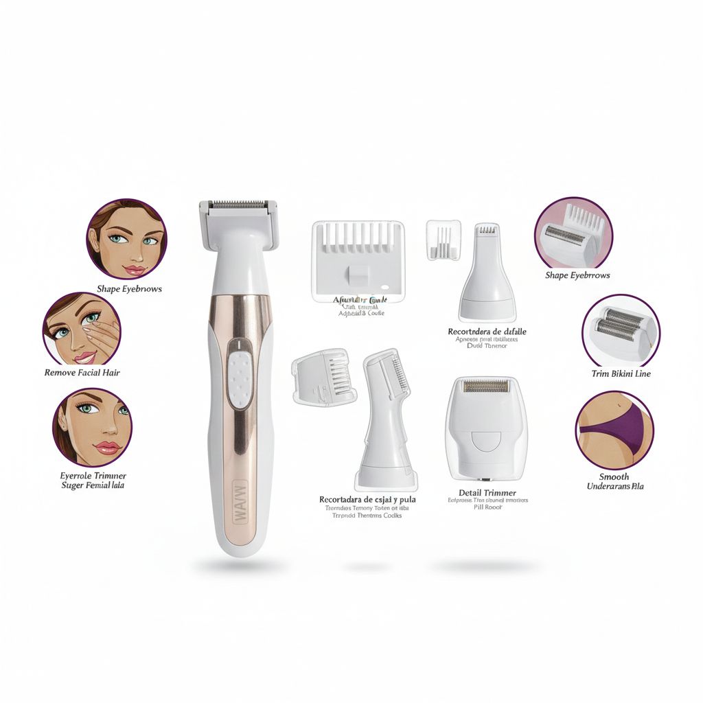 Máquina Depiladora Afeitadora Mujer Wahl 7 En 1