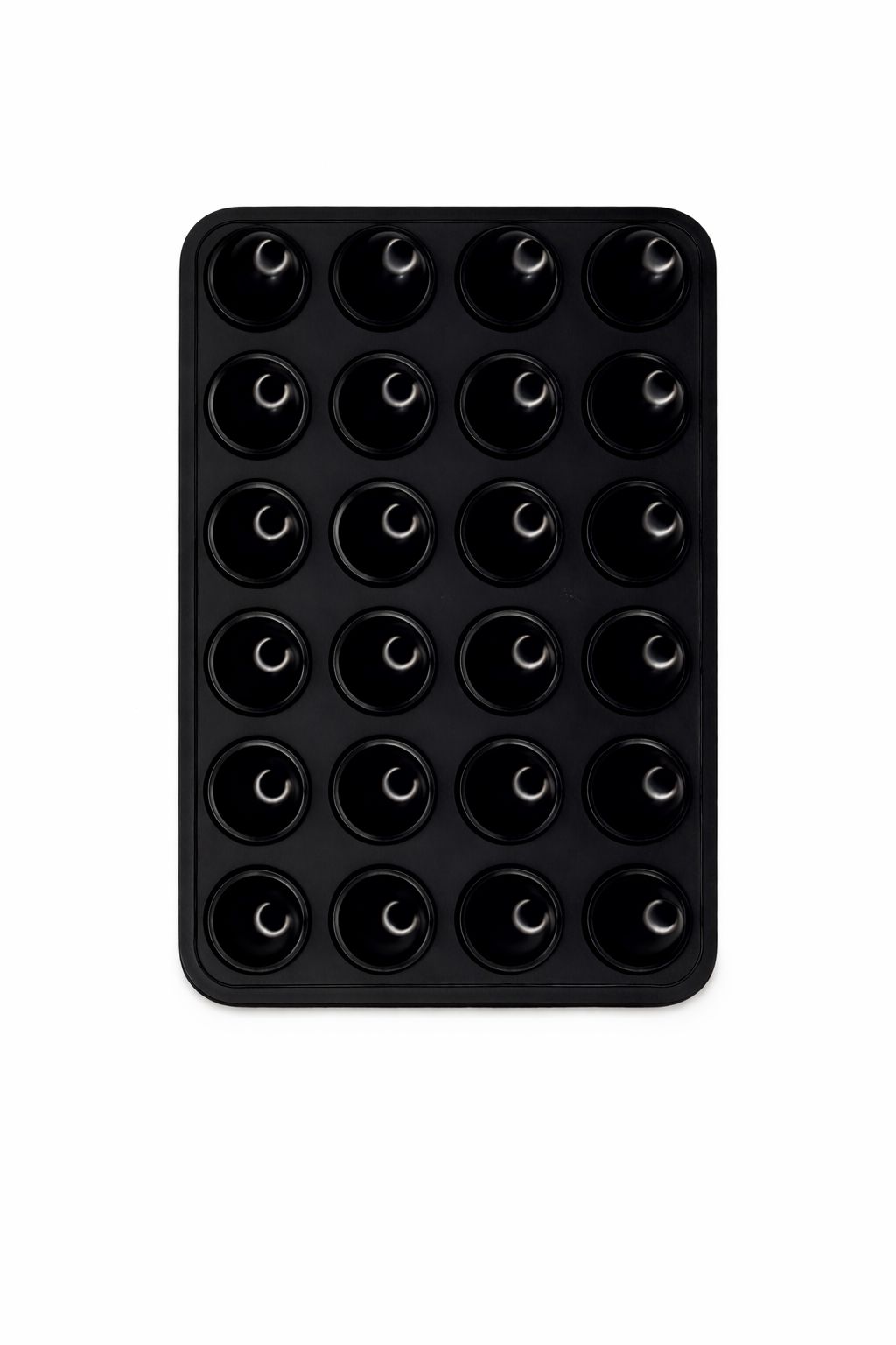 Soporte Celular Chupitos de Succión Silicona Negro Doble Ventosa