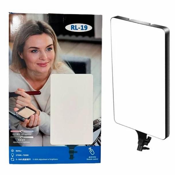 Panel De Luz Led Fotografía Profesional 19” Con Tripode Y Control Rl19