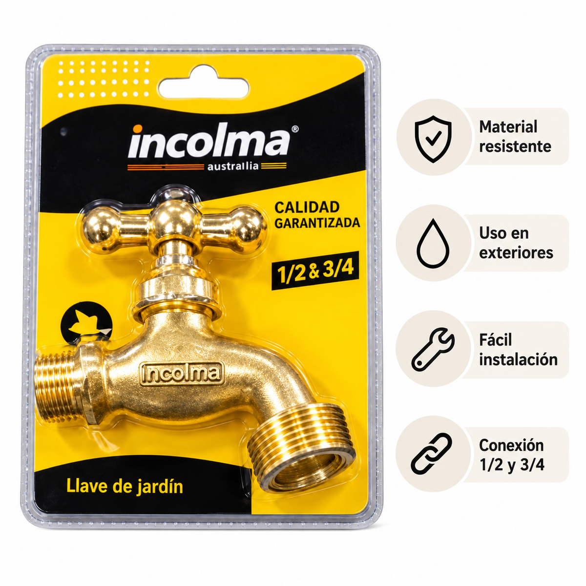 Llave De Jardín 1/2 Incolma