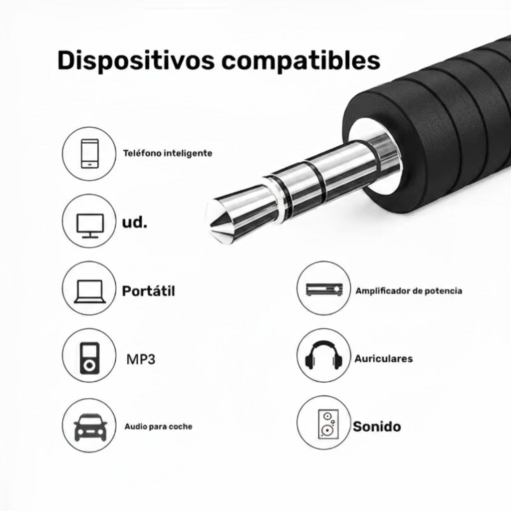 Adaptador Plug 3.5mm Macho A Macho