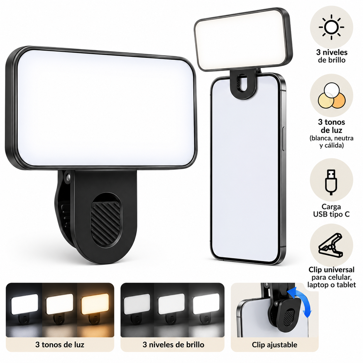 Mini Panel Celular Led Luz De Relleno Mini