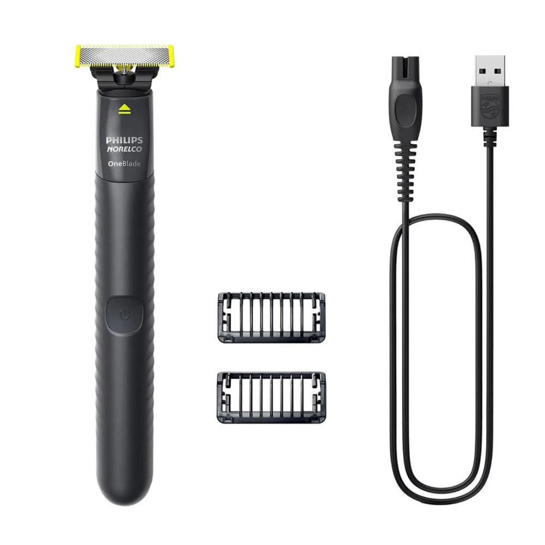 Máquina De Afeitar Eléctrica Philips Oneblade Con Peines Qp1424/10