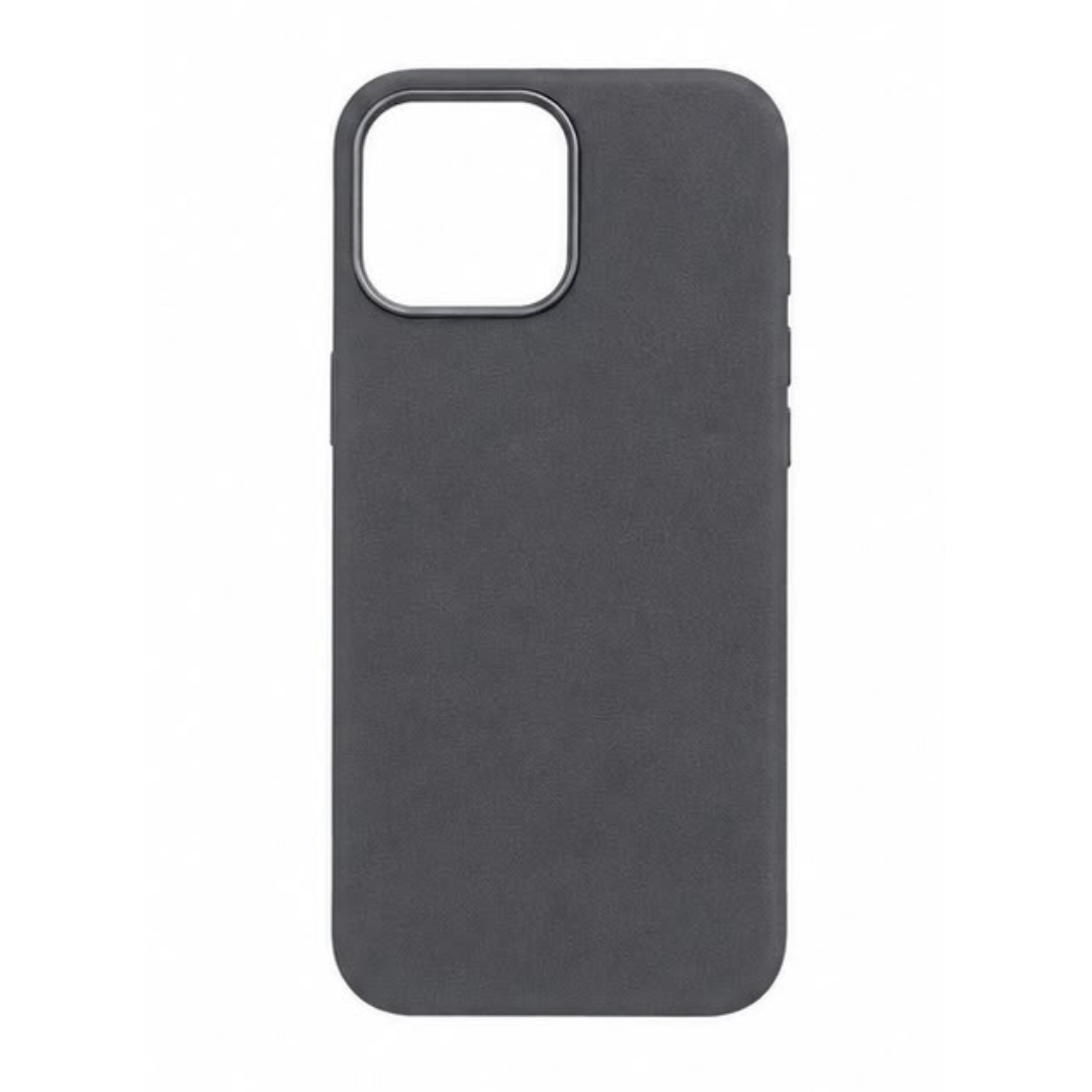 Estuche Cuerina Sencillo Iphone 16 Pro Max Gris
